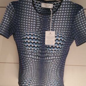 Marine Serre Moonfish Jacquard Top